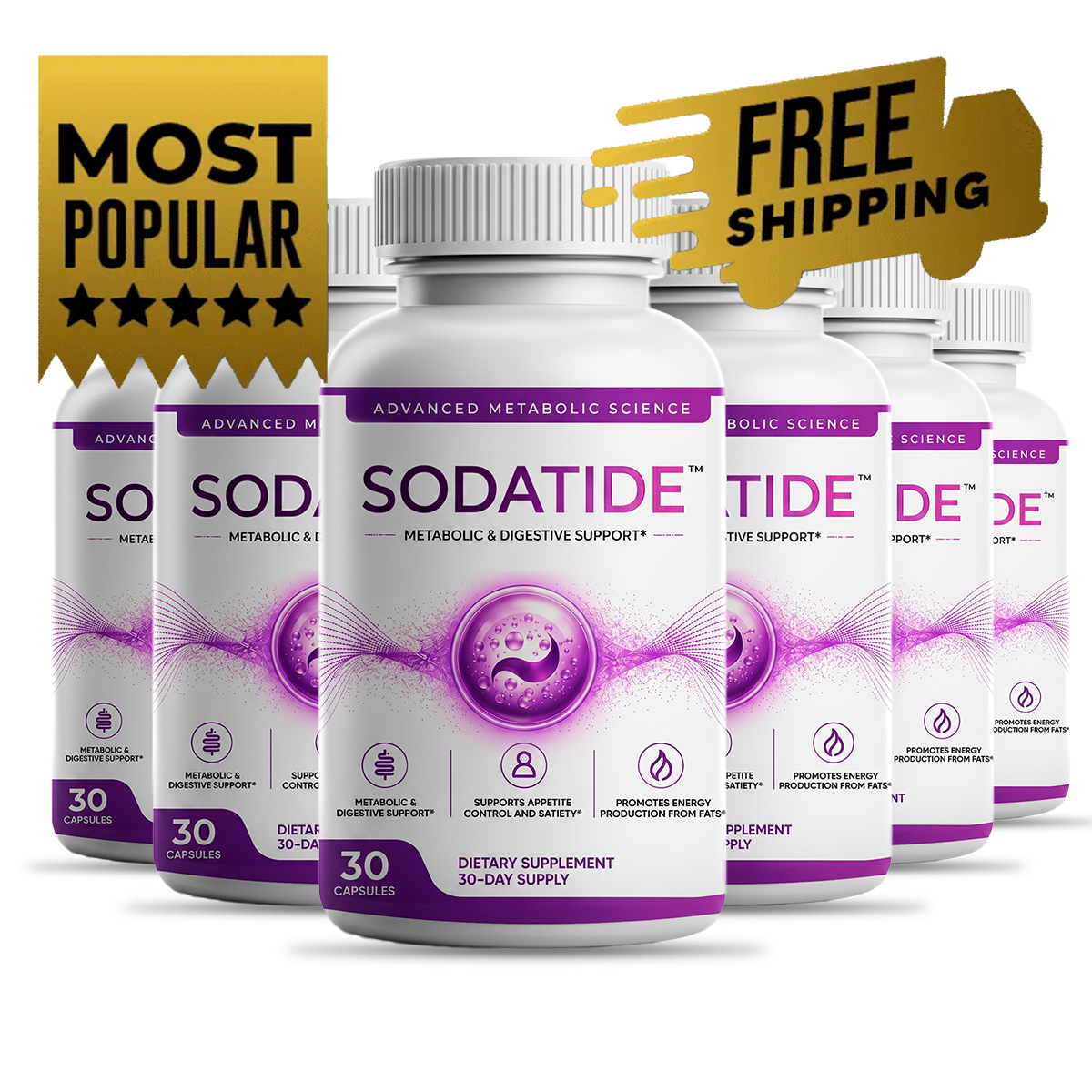 Sodatide 6 bottle official bundle pack, best value kit